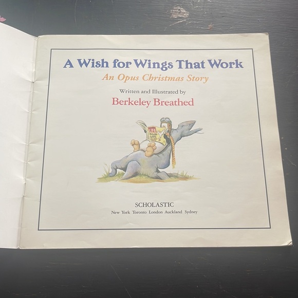 1992 Opus A Wish for Wings That Work an Opus Christmas Story vintage book - Picture 4 of 17